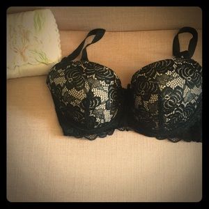 SEXY BLACK LACE BRA 34DD